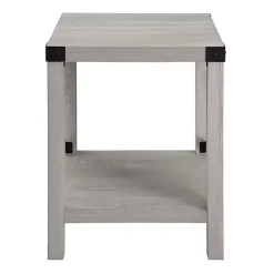 Hot Kirklands Home Stone Rustic Wood Accent Table Gray