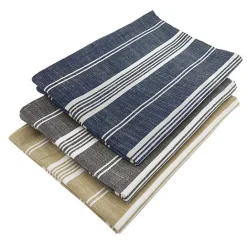 Online Kirklands Home Stone Gray Thin Striped Table Runner