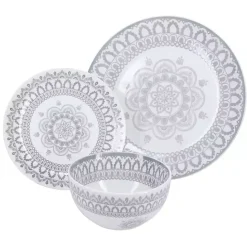 Discount Kirklands Home Stone Lila Patterned 12-pc. Dinnerware Set