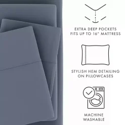 Outlet Kirklands Home Stone Ultra Soft 4-pc. Full Sheet Set Gray