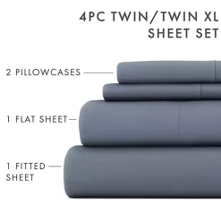Clearance Kirklands Home Stone Ultra Soft 4-pc. Twin XL Sheet Set Gray
