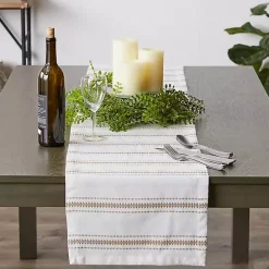Sale Kirklands Home Stone Zig Zag Dobby Stripe Runner Tan