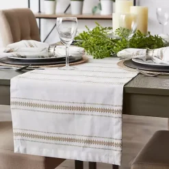 Sale Kirklands Home Stone Zig Zag Dobby Stripe Runner Tan