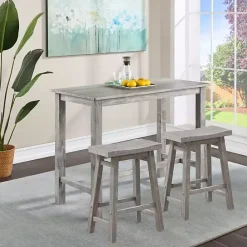 Sale Kirklands Home Storm Sonoma Saddle Counter Stools, Set of 2 Gray