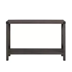 Outlet Kirklands Home Stormy Gray X Side Frame Console Table