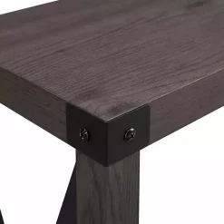 Outlet Kirklands Home Stormy Gray X Side Frame Console Table