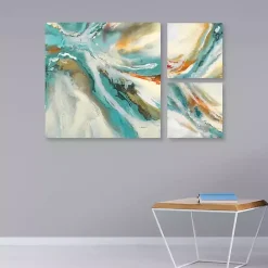 Clearance Kirklands Home Striations I, II & III Canvas Art Prints, Set of 3 Blue