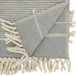 Clearance Kirklands Home Striped Chunky Fringe Table Runner