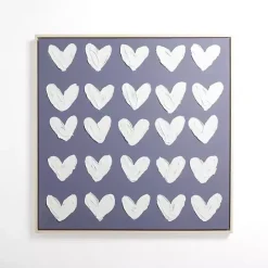 Online Kirklands Home Stucco Hearts Framed Canvas Art Prints