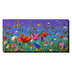 Hot Kirklands Home Summer Floral Recital Canvas Art Print Multi