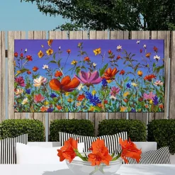 Hot Kirklands Home Summer Floral Recital Canvas Art Print Multi