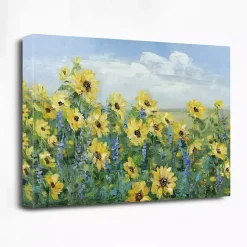 Hot Kirklands Home Sunflower Fields Forever Giclee Canvas Art Print Yellow
