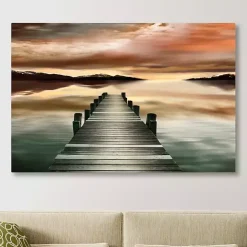 Online Kirklands Home Sunset Jetty Giclee Canvas Art Print Multi