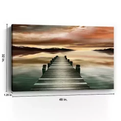 Online Kirklands Home Sunset Jetty Giclee Canvas Art Print Multi