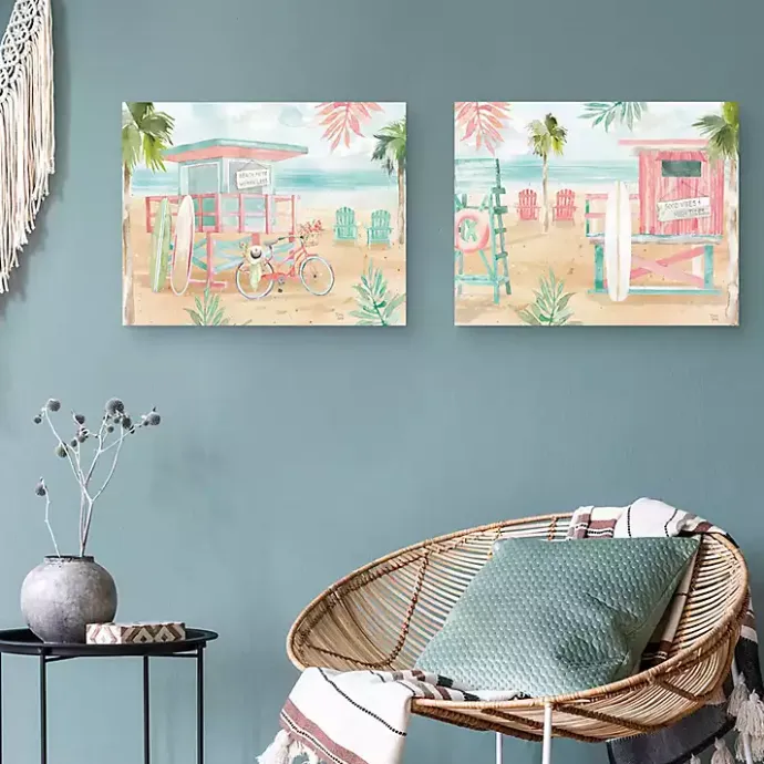 Discount Kirklands Home Surfs Up Canvas Art Prints, Set 2