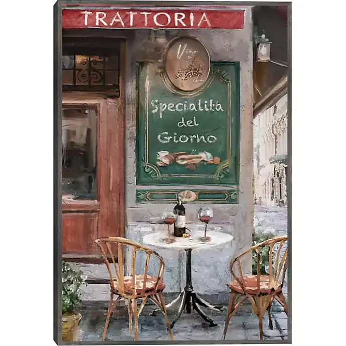 Clearance Kirklands Home Table for Two Framed Canvas Art Print