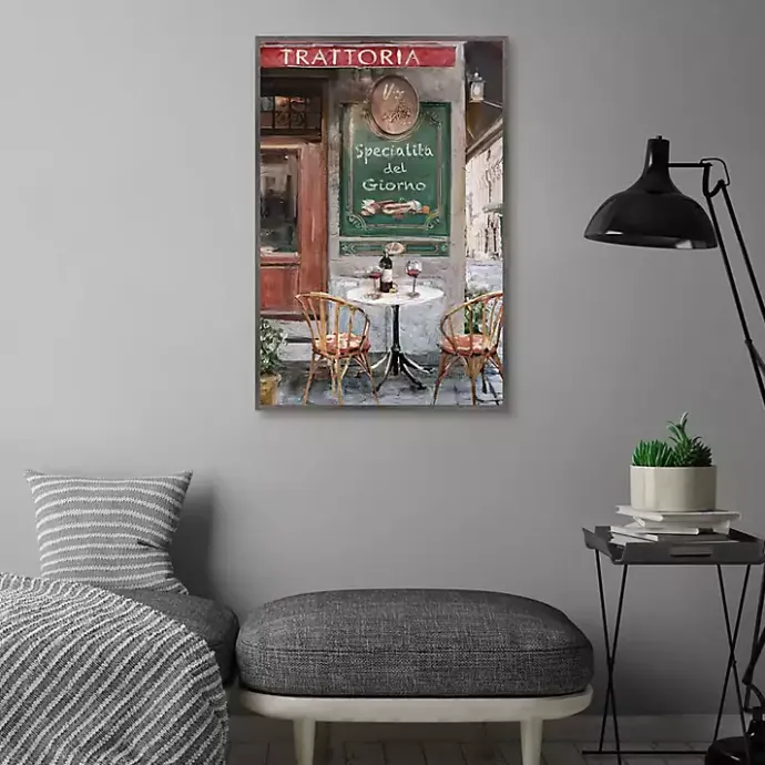 Clearance Kirklands Home Table for Two Framed Canvas Art Print