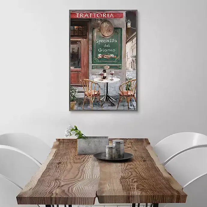 Clearance Kirklands Home Table for Two Framed Canvas Art Print