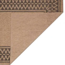 Kirklands Home Tan & Black Zig Zag Indoor/Outdoor Area Rug, 7x9