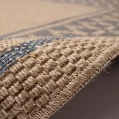 Clearance Kirklands Home Tan & Navy Zig Zag Indoor/Outdoor Area Rug, 7x9