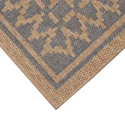 Clearance Kirklands Home Tan & Navy Zig Zag Indoor/Outdoor Area Rug, 7x9