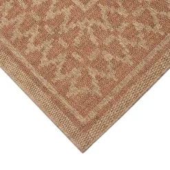 Discount Kirklands Home Tan & Orange Zig Zag Indoor/Outdoor Area Rug, 5x7
