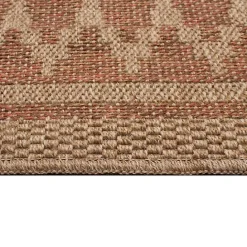Discount Kirklands Home Tan & Orange Zig Zag Indoor/Outdoor Area Rug, 5x7