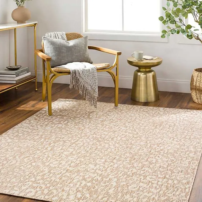 New Kirklands Home Tan Amur Outdoor Rug, 6x9