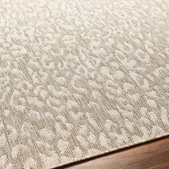 New Kirklands Home Tan Amur Outdoor Rug, 6x9