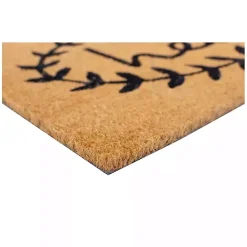 Sale Kirklands Home Tan and Black Evergreen Hello Doormat, 36x24 in.