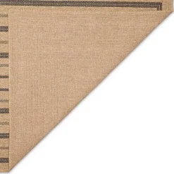 Online Kirklands Home Tan and Black Framed Indoor/Outdoor Area Rug, 5x7