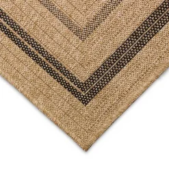 Online Kirklands Home Tan and Black Framed Indoor/Outdoor Area Rug, 5x7