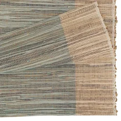 Hot Kirklands Home Tan and Blue Shimmer Banded Table Runner