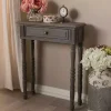 Hot Kirklands Home Tan and Gray Ornate Ball Turned Console Table