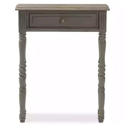 Hot Kirklands Home Tan and Gray Ornate Ball Turned Console Table