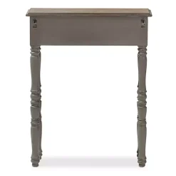 Hot Kirklands Home Tan and Gray Ornate Ball Turned Console Table