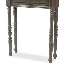 Hot Kirklands Home Tan and Gray Ornate Ball Turned Console Table