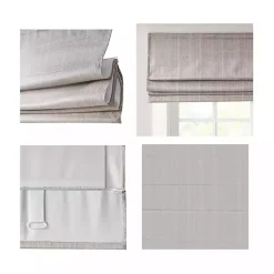 Kirklands Home Basketweave Cordless Roman Shade, 27 in. Tan