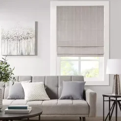 Online Kirklands Home Basketweave Cordless Roman Shade, 31 in. Tan
