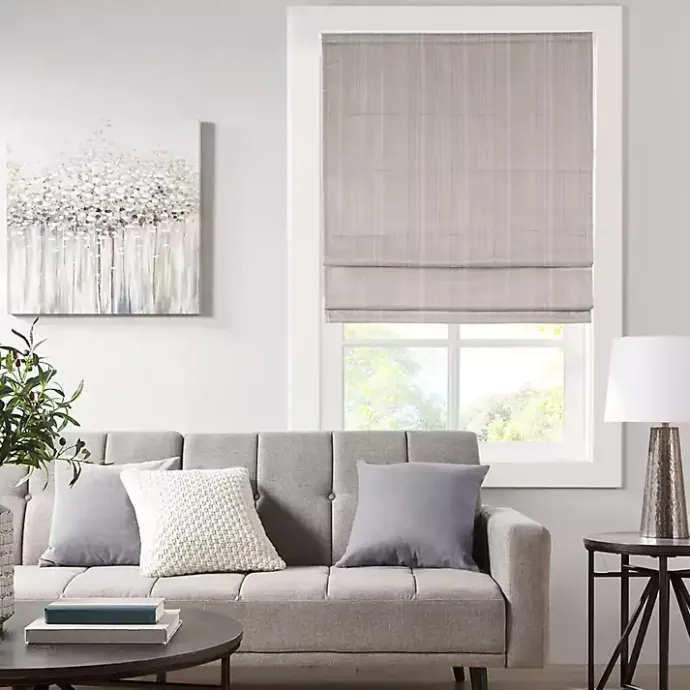 Online Kirklands Home Basketweave Cordless Roman Shade, 31 in. Tan