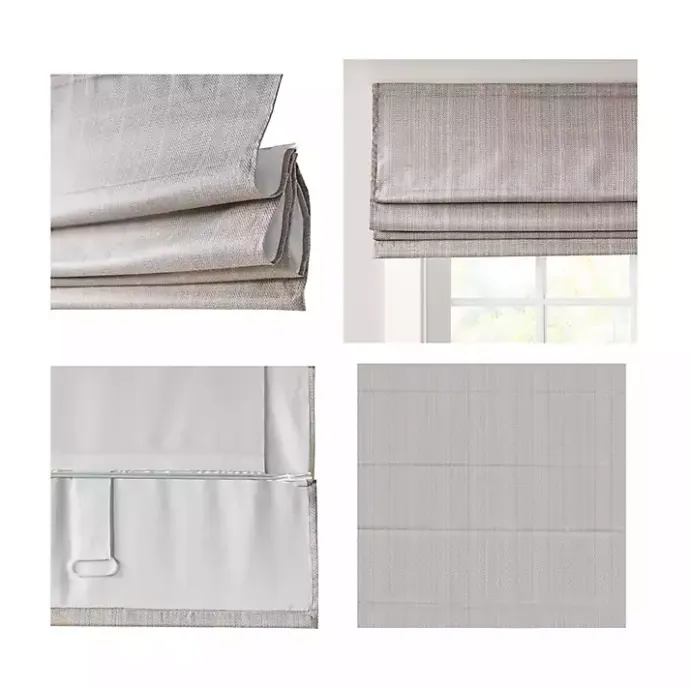 Online Kirklands Home Basketweave Cordless Roman Shade, 31 in. Tan