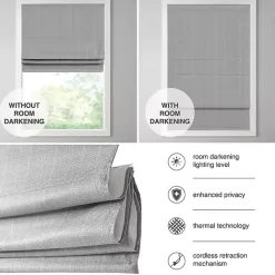 Clearance Kirklands Home Basketweave Cordless Roman Shade, 33 in. Tan