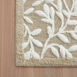 Online Kirklands Home Tan Botanical Cotton Bath Mat, 34 in.