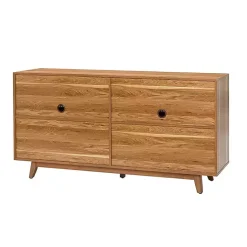 Online Kirklands Home Cane Wood Storage Media Cabinet Tan
