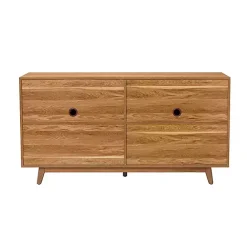 Online Kirklands Home Cane Wood Storage Media Cabinet Tan