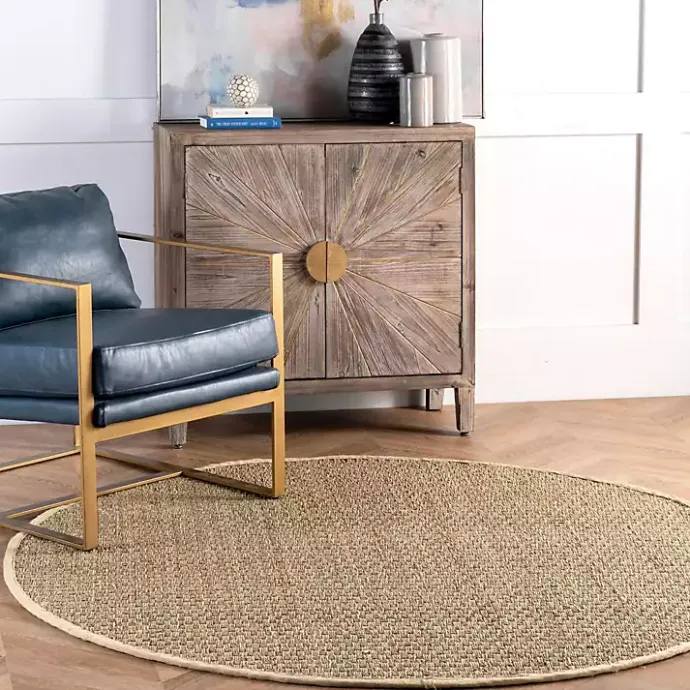 Online Kirklands Home Checker Weave Seagrass Area Rug, 5x8 Tan