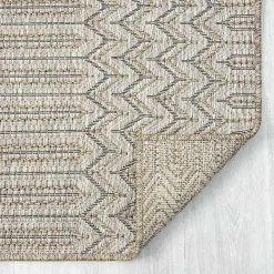 Sale Kirklands Home Chevron Indoor/Outdoor Area Rug, 5x7 Tan