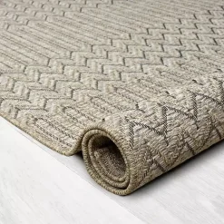 Hot Kirklands Home Chevron Indoor/Outdoor Area Rug, 7x9 Tan