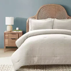 Best Kirklands Home Clipped Stripe 3-pc. Cali King Comforter Set Tan