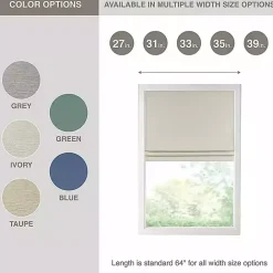 Clearance Kirklands Home Faux Silk Room Darkening Roman Shade, 27 in. Tan